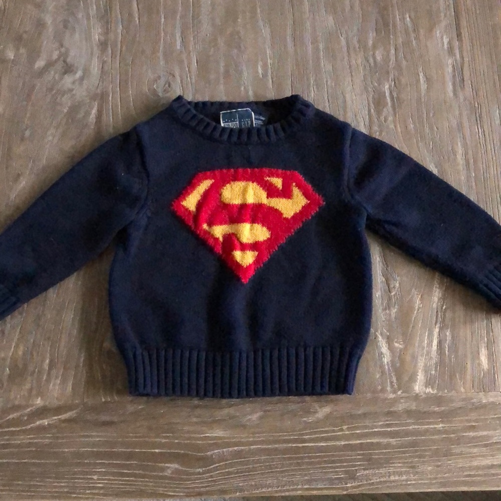 Baby Gap Junk Food Superman Knit Sweater 18-24m